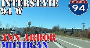 I-94 West - Ann Arbor - Michigan - 4K Highway Drive
