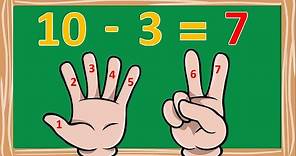 Toán trừ lớp 1 - Dạy bé học phép toán trừ trong phạm vi 10, Học làm toán trừ lớp 1 - Thanh nấm