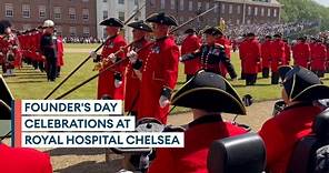 Pensioners at the Royal Hospital Chelsea enjoy annual Founder's Day celebration