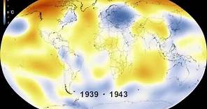Five-year global temperature anomalies from 1880 to 2015