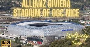 Walking tour from OGC Nice Allianz Riviera Stadium with OGC Nice Anthem in 4K HDR