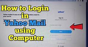 How to login in Yahoo Mail using Computer