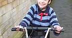 Helping Henry - Today we tested out Henry's new trike....