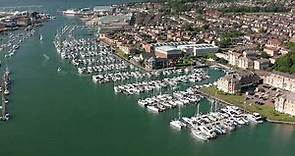 East Cowes Marina from the air