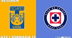 Resumen y Goles | Tigres vs Cruz Azul | Liga BBVA MX | Apertura 2023 - Jornada 13