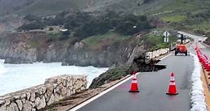 California closes iconic highway after partial collapse