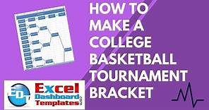How to Make a College Basketball Tournament Bracket in Excel