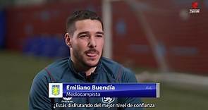 🇦🇷 ¡Está en el lugar correcto! 😎 Emiliano Buendía es el 🔟 y referente del Aston Villa FC lo que lo tiene más que satisfecho Y así es como se ha ganado la confianza de sus compañeros 🎥 #LigaPremierTD
