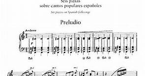 Enrique Granados: Seis piezas sobre cantos populares españoles (1901)