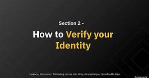 Section 2 - How to Verify your Account
