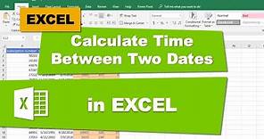 Calculate Time Between Two Dates in Excel