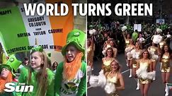 Cheerleaders, crazy parades & bursts of green as world celebrates St Patrick's Day