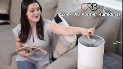 2 in 1 Air Purifier and Humidifier, 3 Stage Air Cleaning for Dust Smoke Odors Pollen Pet hairs, Air Purifier and Humidifier Combo for Home, No Water Mist and Powder Residue.