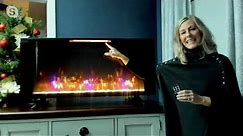 Duraflame 42" Curved Wall Mounted Electric Fireplace on QVC