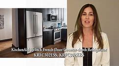 KitchenAid 36 inch French Door Counter-depth Refrigerator KRFC302ESS
