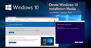 Create Windows 10 ISO -Installation Media - Using Media Creation Tool – Windows 10