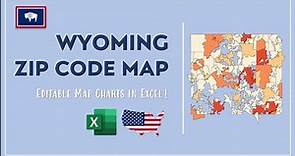 Wyoming Zip Code Map in Excel - Zip Codes List and Population Map