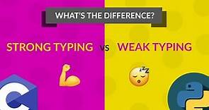 STRONG VS WEAK typing programming languages | What's the difference?
