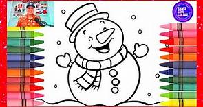 Coloring a Happy Snowman Coloring Page I Crayola Crayons