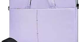 17 17.3 Inch Laptop Bag Women for Dell Inspiron/HP Envy/LG Gram 17"/ ASUS ROG Strix/Razer Blade Pro 17/Lenovo Acer, Laptop Sleeve Case with Shoulder Straps Carrying Handbag, Purple