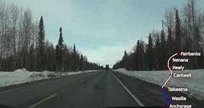 Alaska - Anchorage to Fairbanks -Time Lapse 360 Miles in 7 Minutes