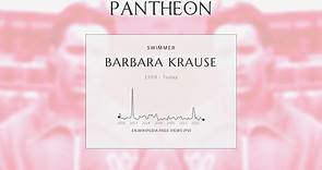 Barbara Krause Biography - East German swimmer