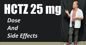 HCTZ 25 mg Dose and side effects