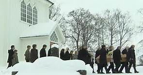 King Harald V of Norway attending the funeral of former prime minister Odvar Nordli 2018