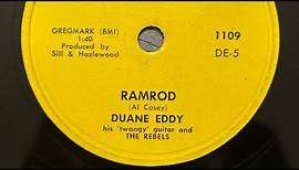 Duane Eddy his ‘Twangy Guitar’ and The Rebels - Ramrod / The Walker 78 RPM