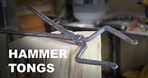 Forging Brian Brazeal style Hammer Tongs