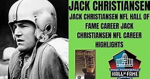 JACK CHRISTIANSEN NFL HALL OF FAME CAREER | JACK CHRISTIANSEN NFL CAREER HIGHLIGHTS