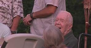 Former President Jimmy Carter makes rare public appearance as he approaches 98