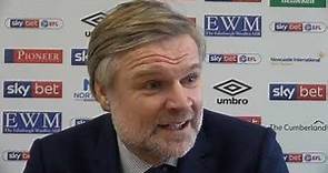 The first interview with new manager Steven Pressley