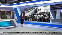Protests in Myanmar capital Naypyidaw, where police fired water cannon at protesters