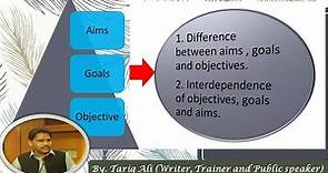 Aims, Goals and Objectives: Understanding the Difference