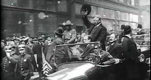 Theodore Roosevelt Riding in Auto