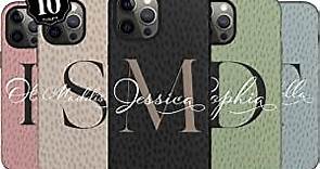 Polka Dots Custom Name Monogram Initial Case, Personalized Case, Designed ‎for iPhone 15 Plus, iPhone 14 Pro Max, iPhone 13 Mini, iPhone 12, 11, X/XS Max, ‎XR, 7/8‎ Multicolor