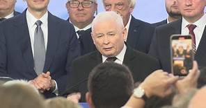 Jarosław Kaczyński comments on preliminary results of parliamentary elections