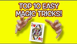 Top 10 EASY Magic Tricks You Can Do NOW! [HOW TO do Tricks REVEALED!]
