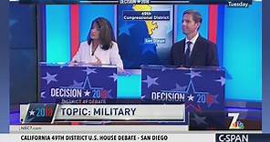 Campaign 2018-California 49th Congressional District Debate