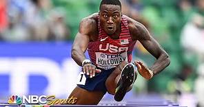 Grant Holloway, eyeing a repeat, wins 110m hurdles heat at Worlds | NBC Sports