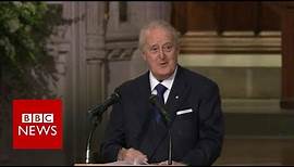 Former Canadian Prime Minister Brian Mulroney gives eulogy - BBC News
