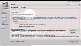 Wikipedia Tutorial: Teil 1 - Editieren und Anmelden