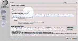 Wikipedia Tutorial: Teil 1 - Editieren und Anmelden