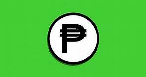 Philippine Peso Symbol on Green Screen | HD | ROYALTY FREE