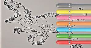 Colorare Dinosauri: Indominus Rex