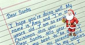 Santa Claus letter || How to write letter to Santa || Letter to Santa || Christmas letter to Santa