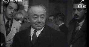 FRANCE / POLITICS: Georges Bidault accepts French President's offer to form a new cabinet (1953)