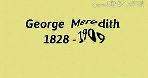 Victorian novelist George Meredith