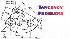 TANGENCY PROBLEMS IN/ TECHNICAL DRAWING / ENGINEERING DRAWING